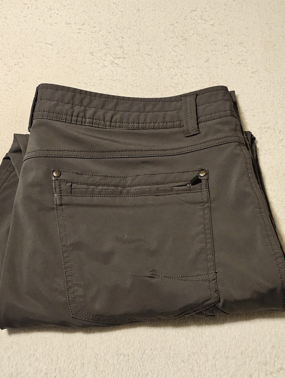 NordicTrack Men's Tech Hiking Pants Charcoal Gray Outdoor Travel Stretch 40"
